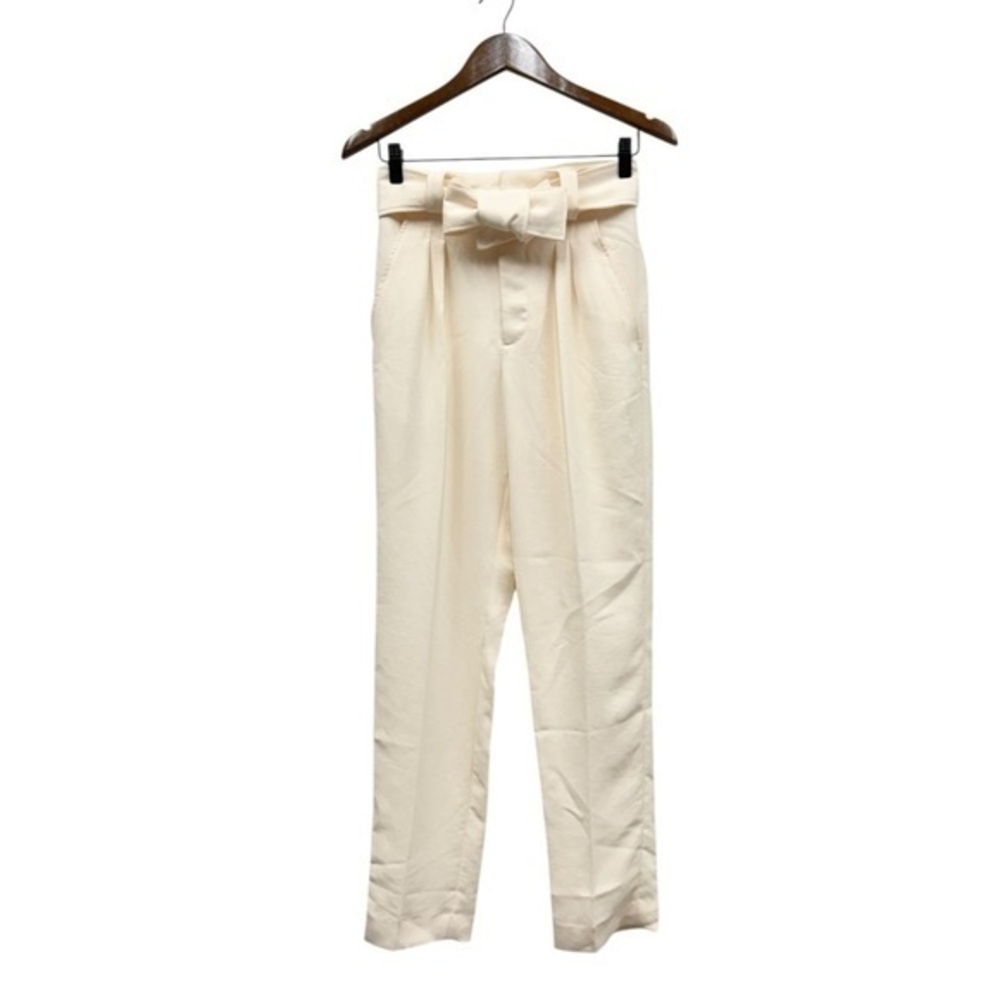 ba&sh Tied Waist Pleated Front Tiago Pants in Ecru size XS NWT